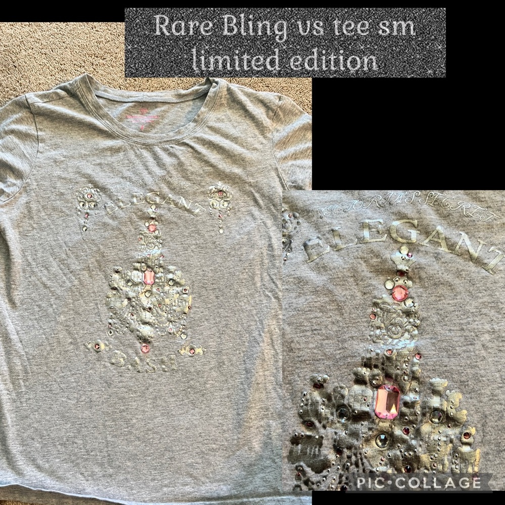 Victoria’s Secret bling short sleeve tee sz sm super rare jeweled